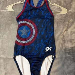 Marvel Blue and Red Gymnastics/ Dance Leotard Girls Med